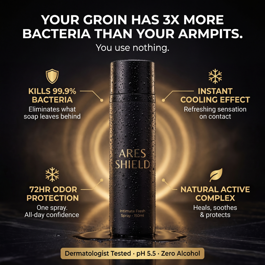 ARES Shield - Spray intimo protettivo antibatterico per uomo