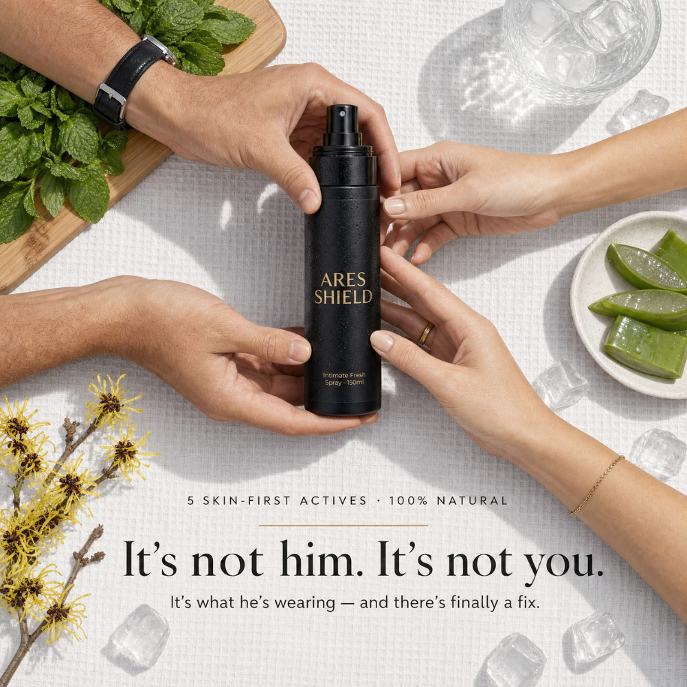 ARES Shield - Spray intimo protettivo antibatterico per uomo