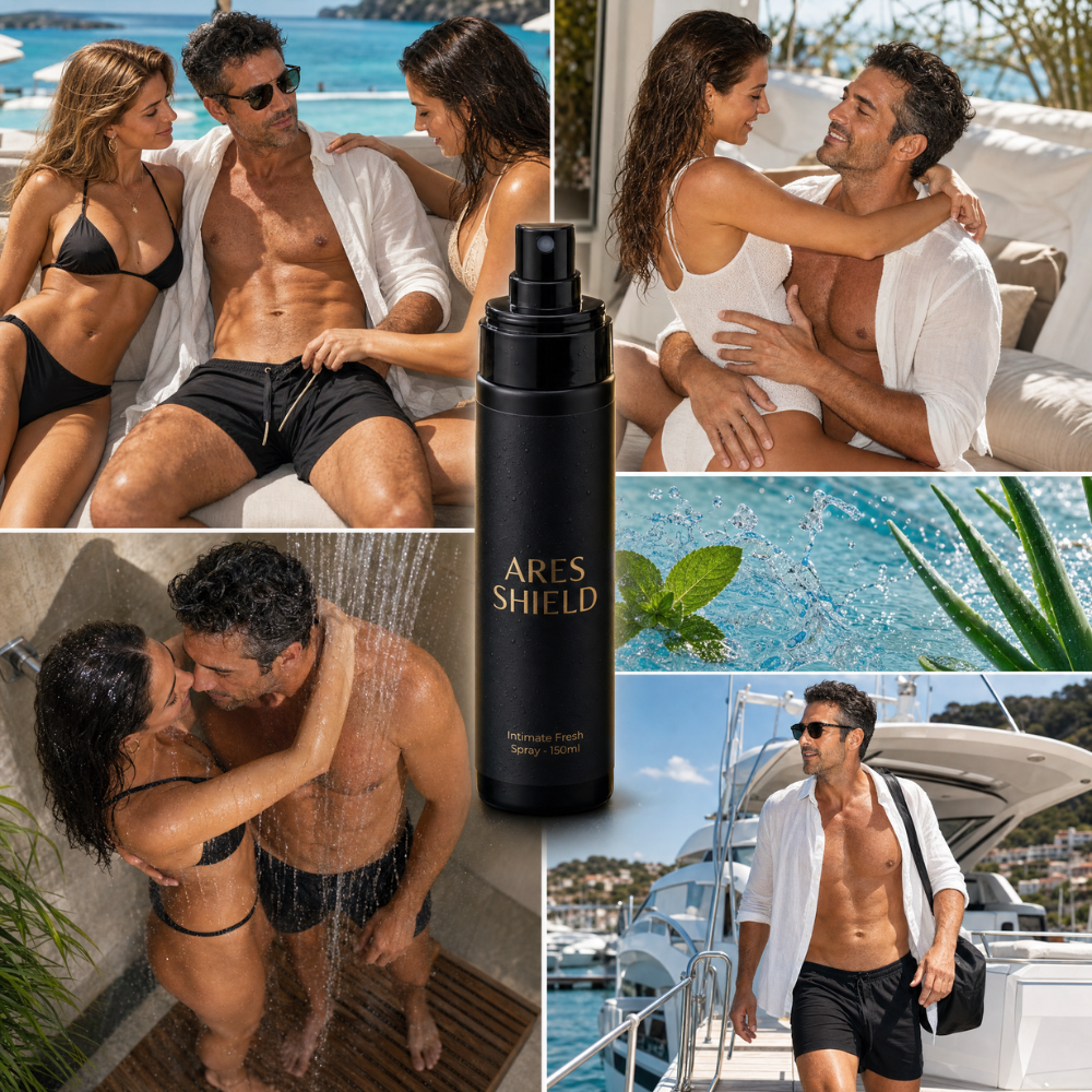 ARES Shield - Spray intimo protettivo antibatterico per uomo