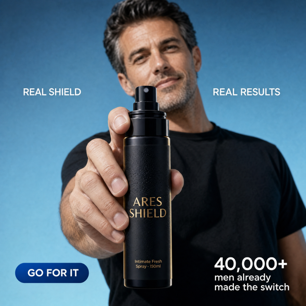 ARES Shield - Spray intimo protettivo antibatterico per uomo