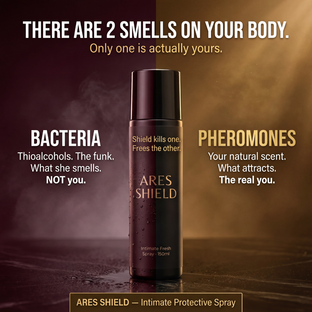 ARES Shield - Spray intimo protettivo antibatterico per uomo