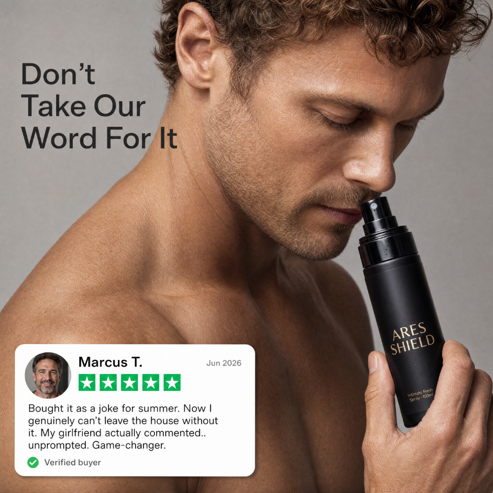 ARES Shield - Spray intimo protettivo antibatterico per uomo