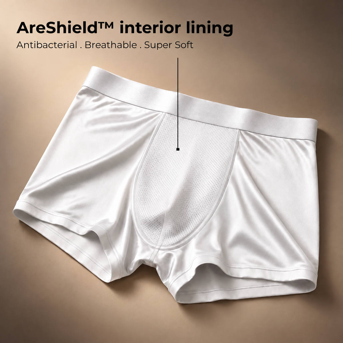 Boxer in seta ARES | Comfort per tutto il giorno (Edizione bianca)