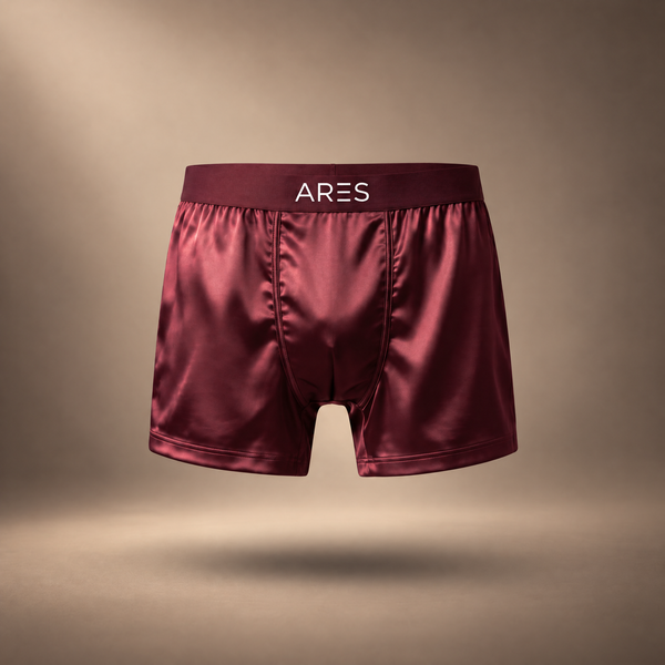 Boxer in seta ARES | Comfort per tutto il giorno (Edizione Borgogna)