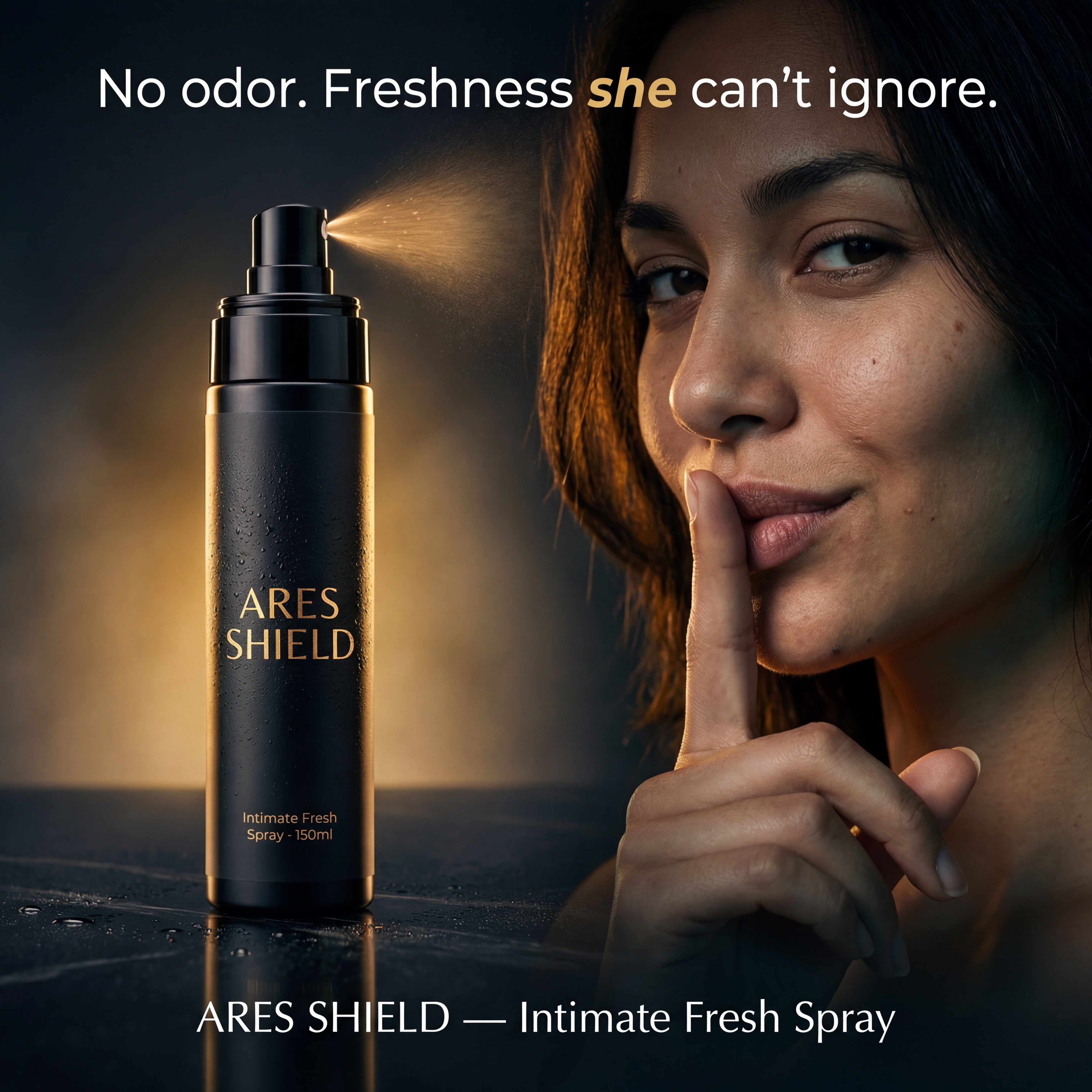 ARES Shield - Spray intimo protettivo antibatterico per uomo